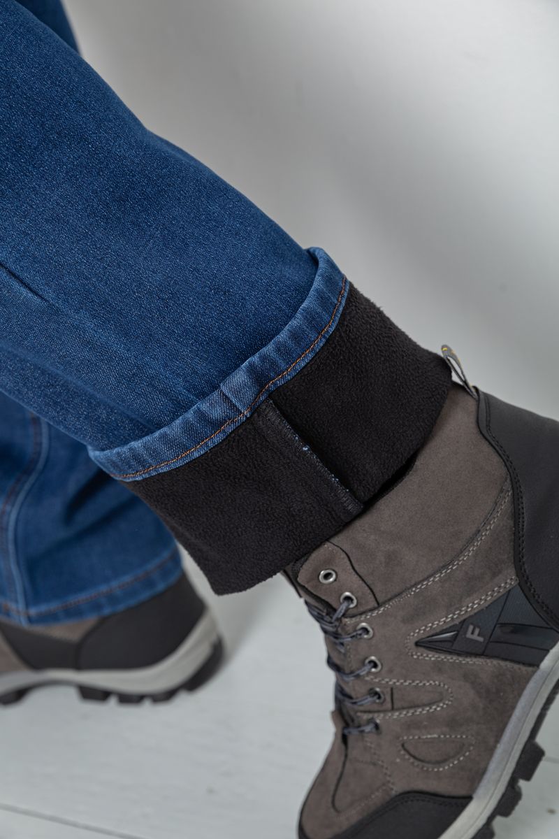 Джинсы мужские на флисе, цвет синий, 254R2405 — изображение 6