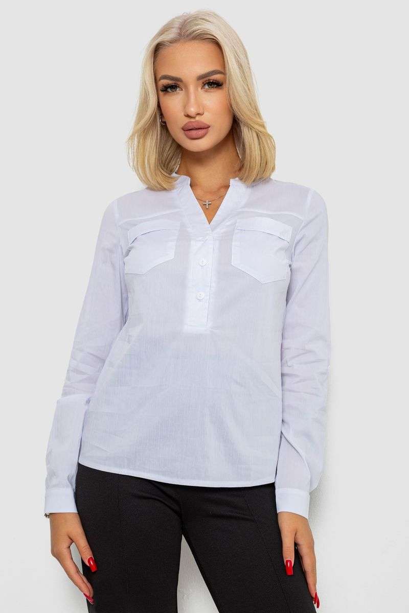 Блуза однотонная