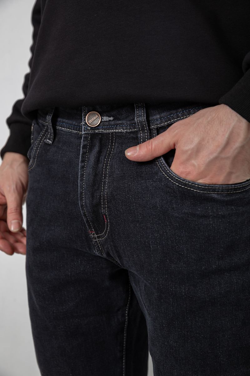 Джинсы мужские демисезонные, цвет серый, 243R8121 — изображение 5