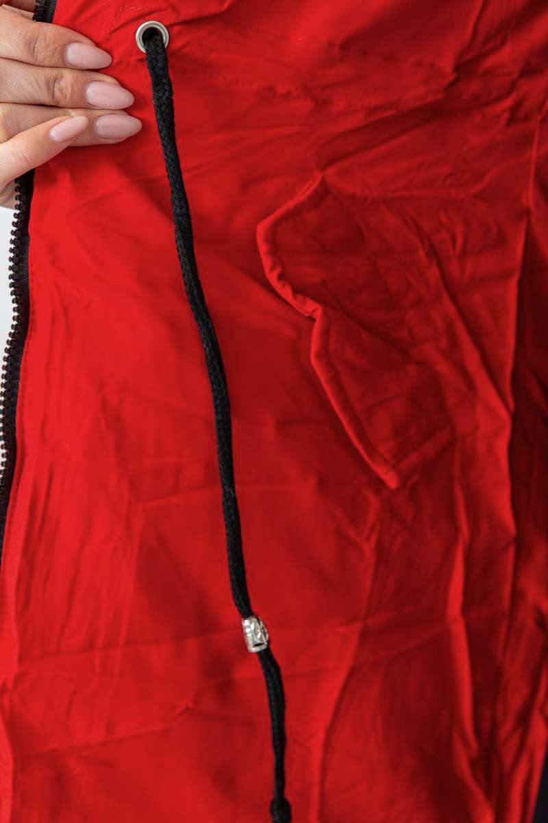 Куртка женская двусторонняя, цвет черно-красный, 129R818-555 — изображение 7