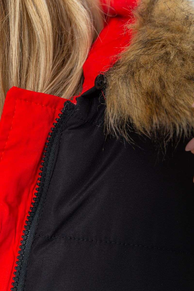 Куртка женская двусторонняя, цвет черно-красный, 129R818-555 — изображение 8