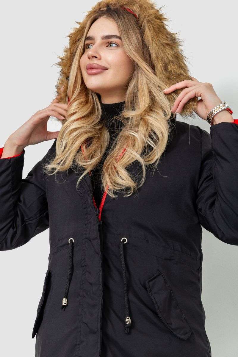 Куртка женская двусторонняя, цвет красно-черный, 129R818-555 — изображение 5