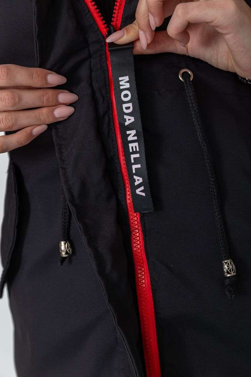 Куртка женская двусторонняя, цвет красно-черный, 129R818-555 — изображение 6