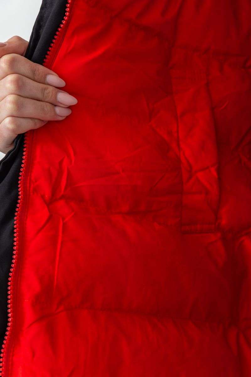 Куртка женская двусторонняя, цвет красно-черный, 129R818-555 — изображение 7