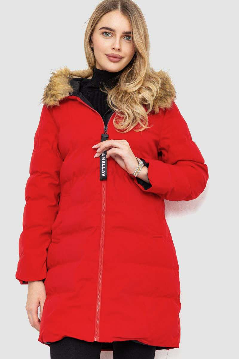 Куртка женская двусторонняя, цвет красно-черный, 129R818-555 — изображение 9