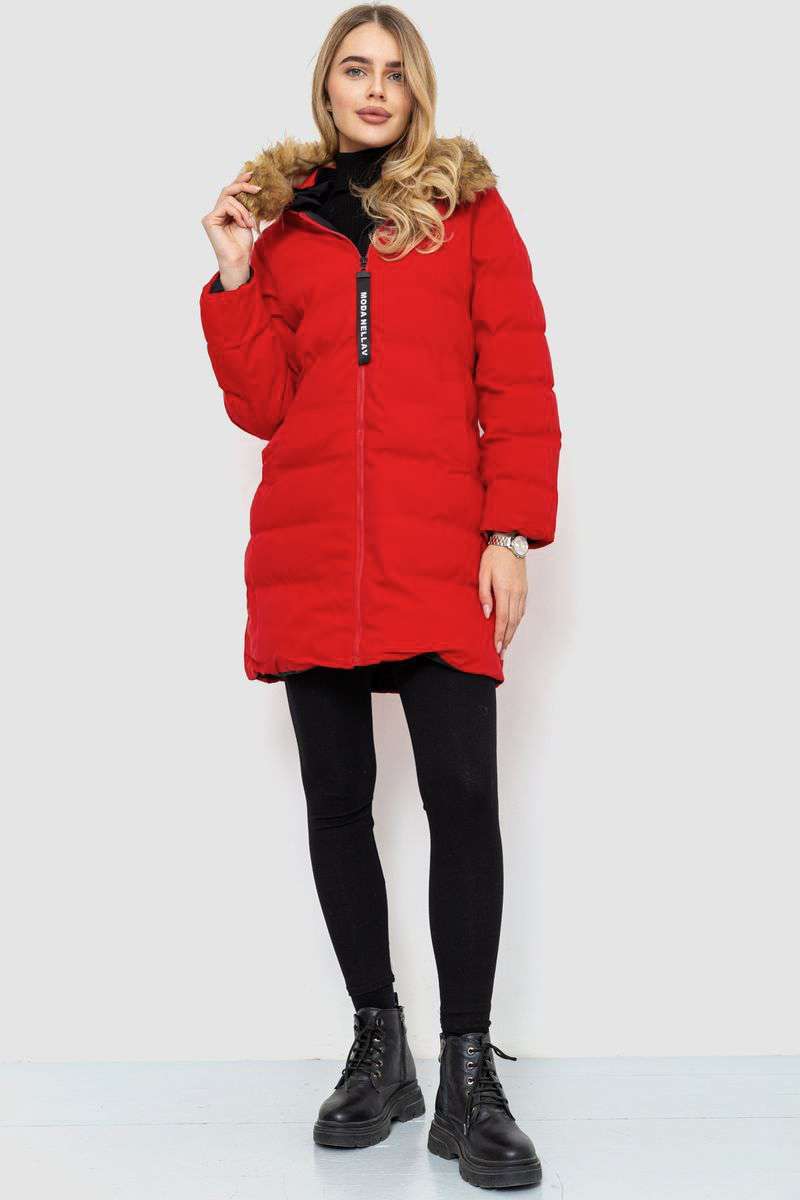 Куртка женская двусторонняя, цвет красно-черный, 129R818-555 — изображение 10