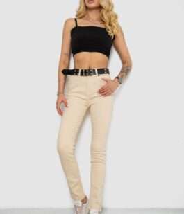 Джинсы женские, цвет бежевый, 182R00251