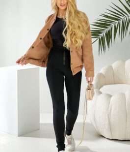 Бомбер женский искусственный кашемир, цвет темно-бежевый, 257R325