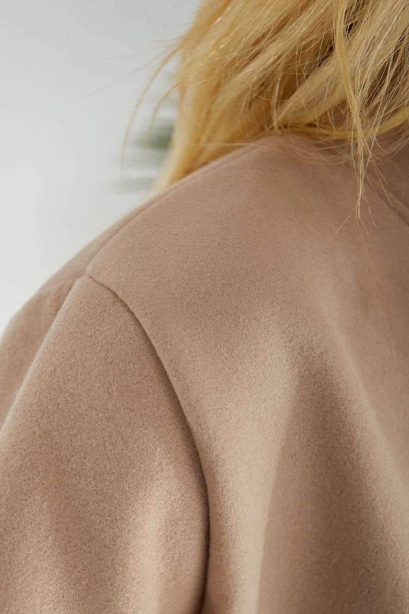 Бомбер женский искусственный кашемир, цвет бежевый, 257R325 — изображение 8
