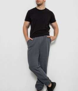 Спортивные штаны мужские на флисе, цвет серый, 238R58629