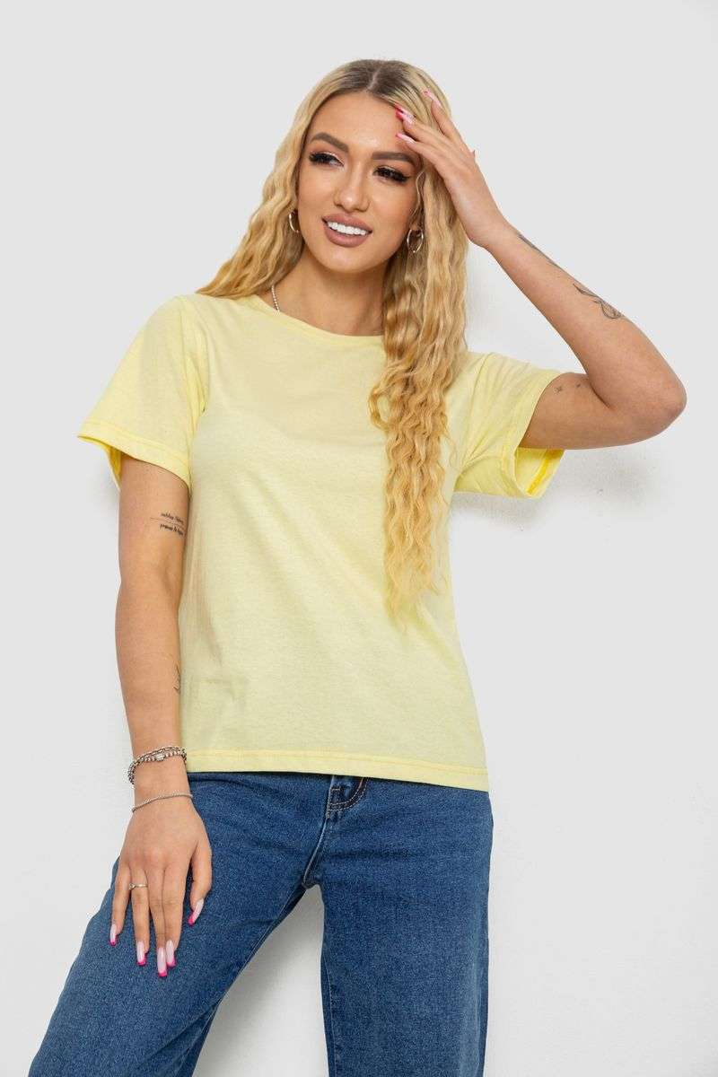 Футболка женская однотонная