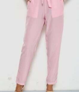 Брюки женские шифоновые, цвет розовый, 244R285