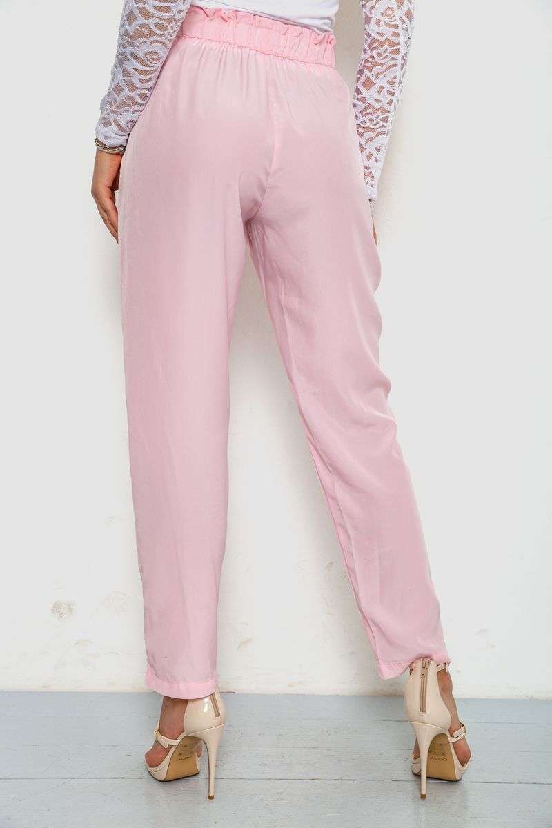 Брюки женские шифоновые, цвет розовый, 244R285 — изображение 4