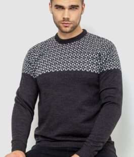 Свитер мужской, цвет темно-серый, 161R898