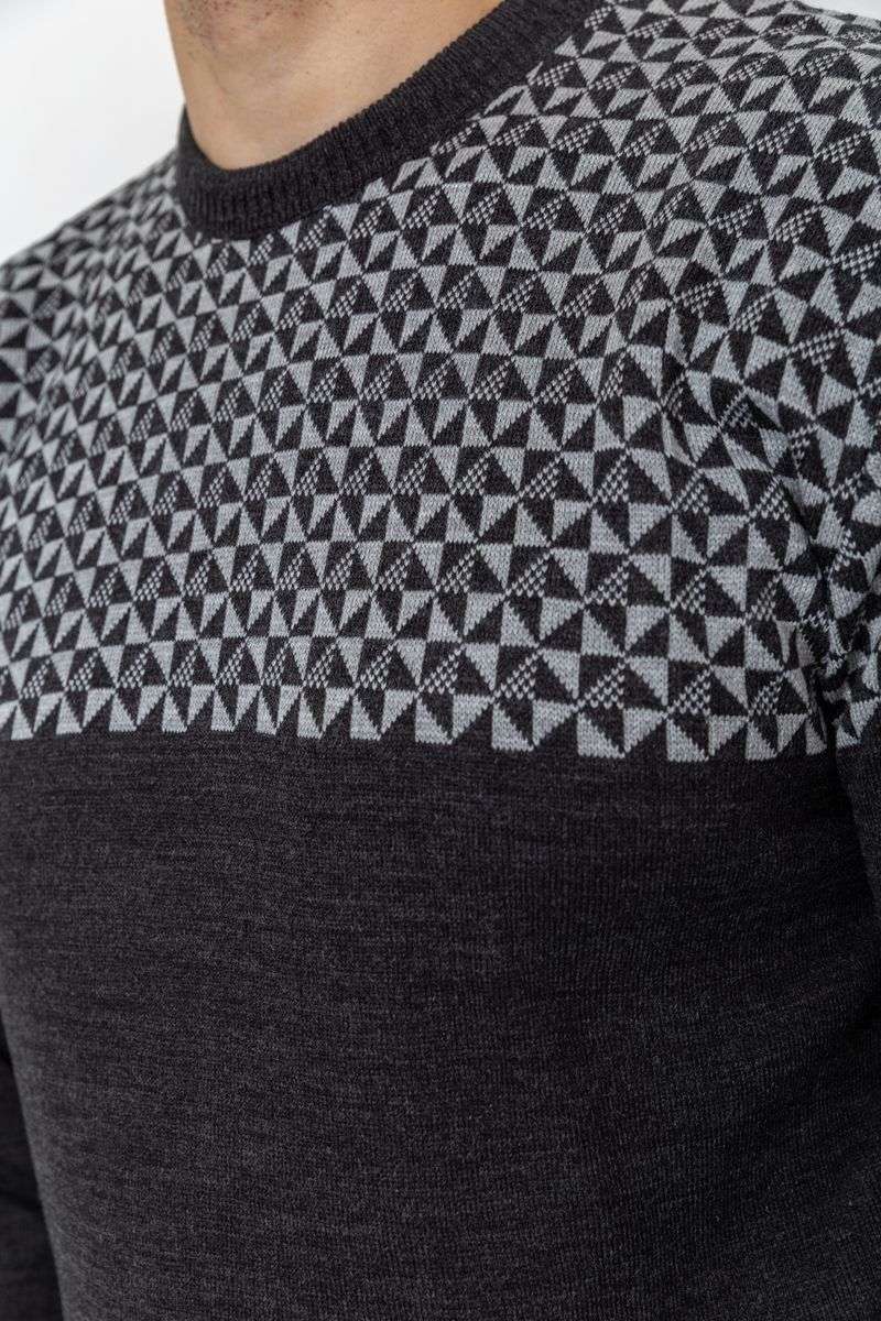 Свитер мужской, цвет темно-серый, 161R898 — изображение 5