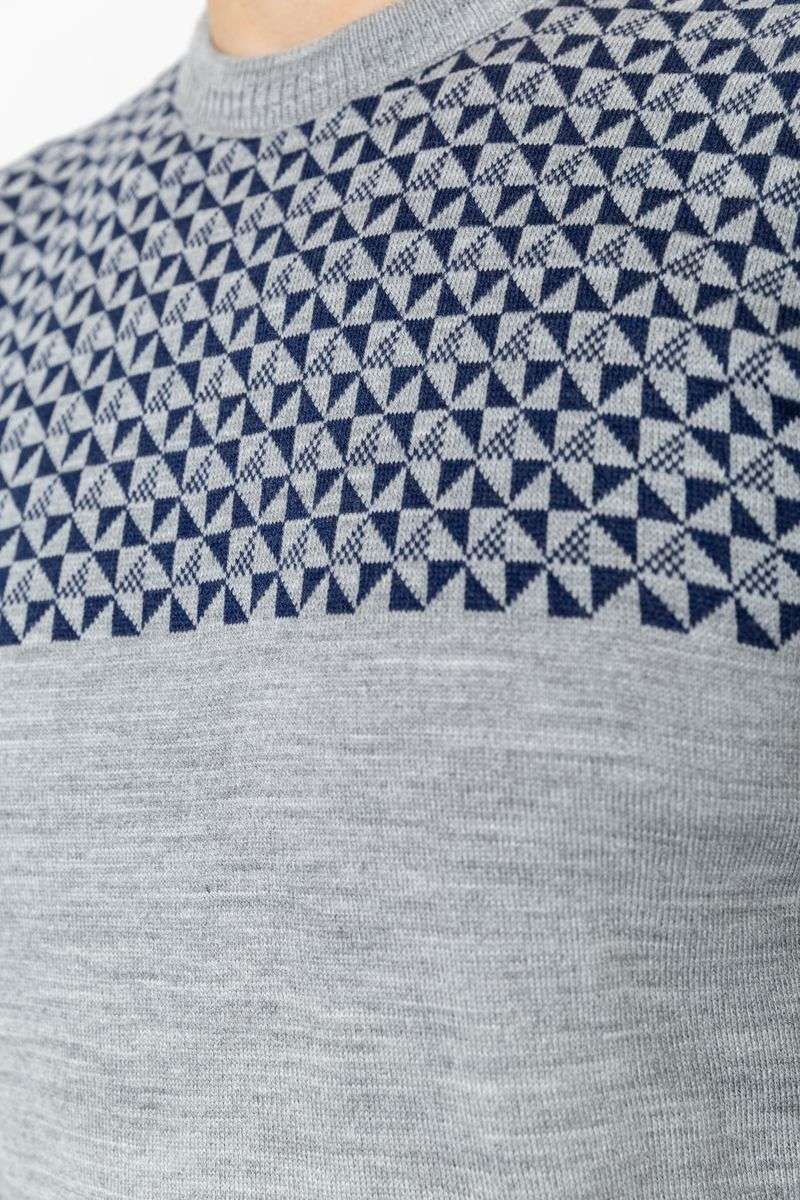 Свитер мужской, цвет серо-синий, 161R898 — изображение 5