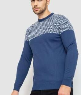 Свитер мужской, цвет джинс, 161R898