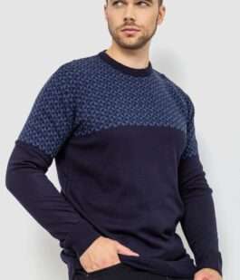 Свитер мужской, цвет темно-синий, 161R898