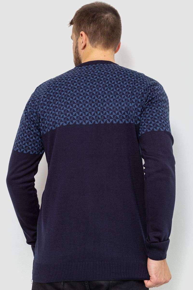 Свитер мужской, цвет темно-синий, 161R898 — изображение 4