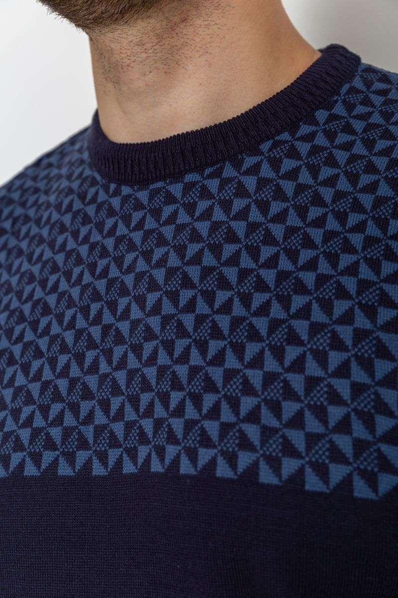 Свитер мужской, цвет темно-синий, 161R898 — изображение 5