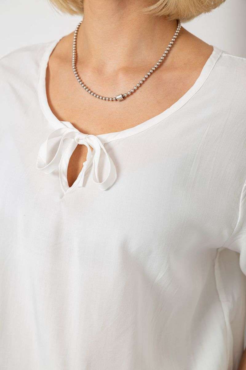 Блуза, цвет молочный, 244RM207 — изображение 5