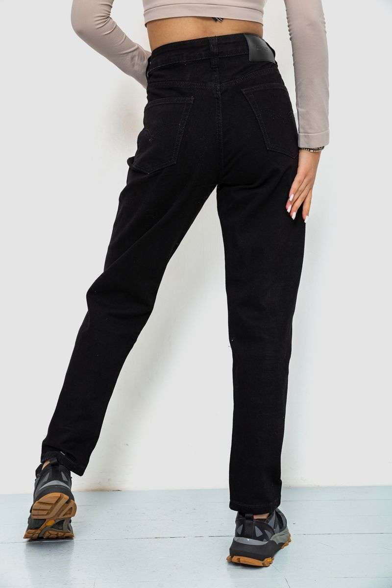 Джинси женские MOM, цвет черный, 244R8570 — изображение 4