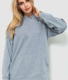 Худи женский на флисе, цвет светло-серый, 214R204