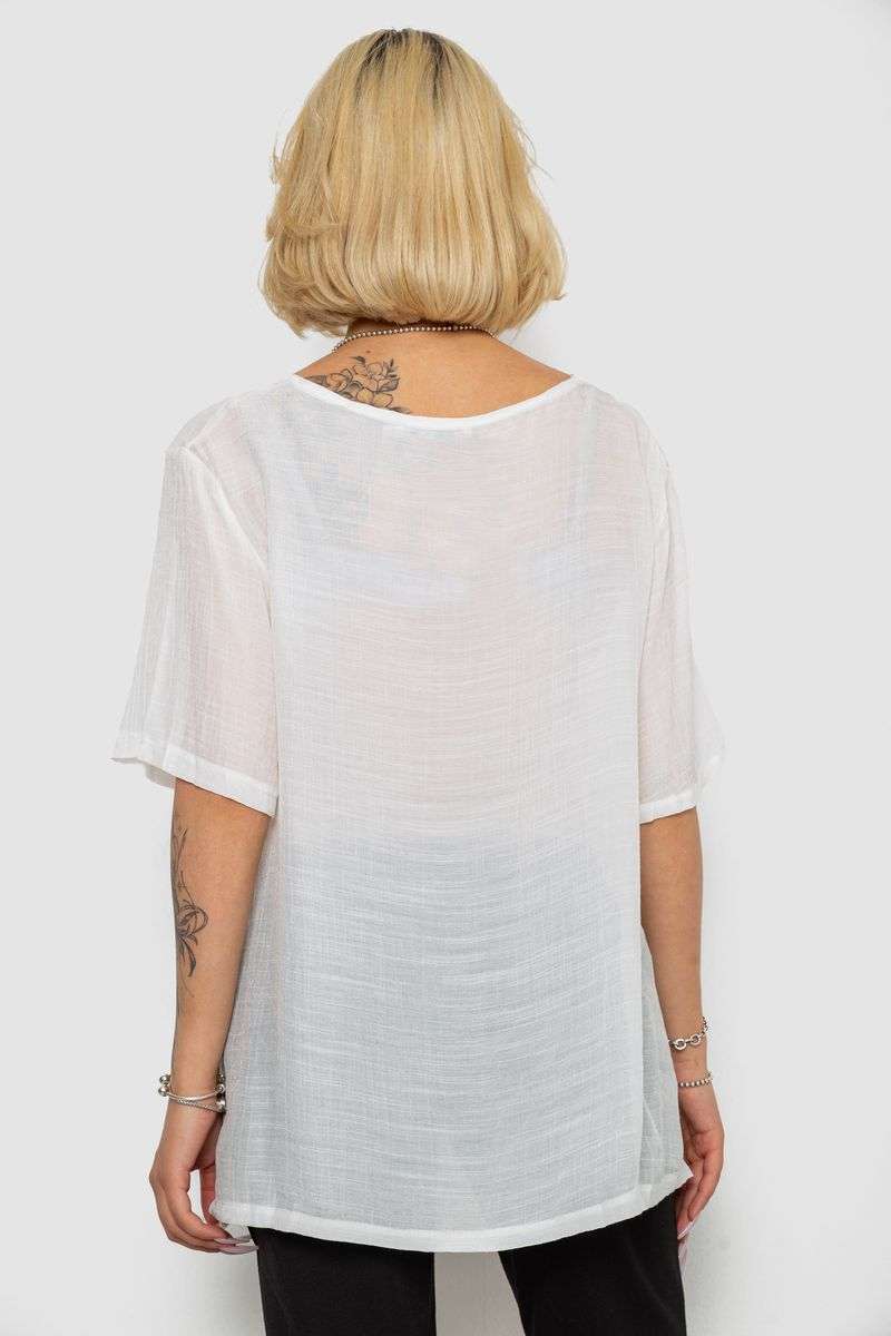Блуза, цвет молочный, 244RM202 — изображение 4