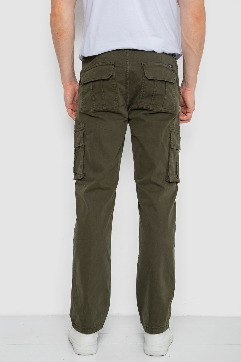 Штаны мужские с карманами, цвет хаки, 244R2072 — изображение 4