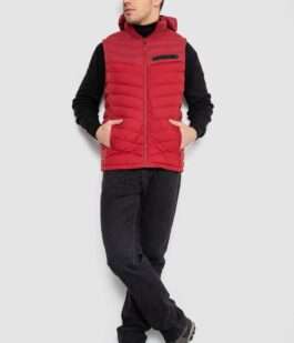 Жилетка мужская демисезонная, цвет бордовый, 244R777