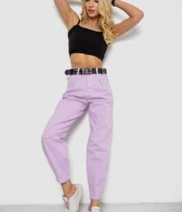 Джинсы женские балоны, цвет сиреневый, 182R00272