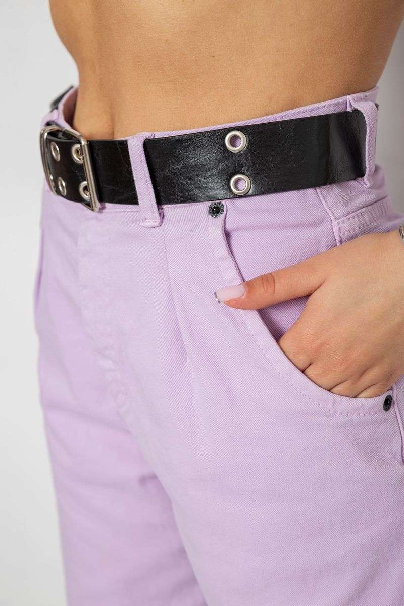 Джинсы женские балоны, цвет сиреневый, 182R00272 — изображение 5