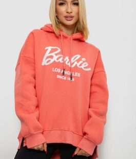 Худи женский утепленный, цвет коралловый, 244RK707