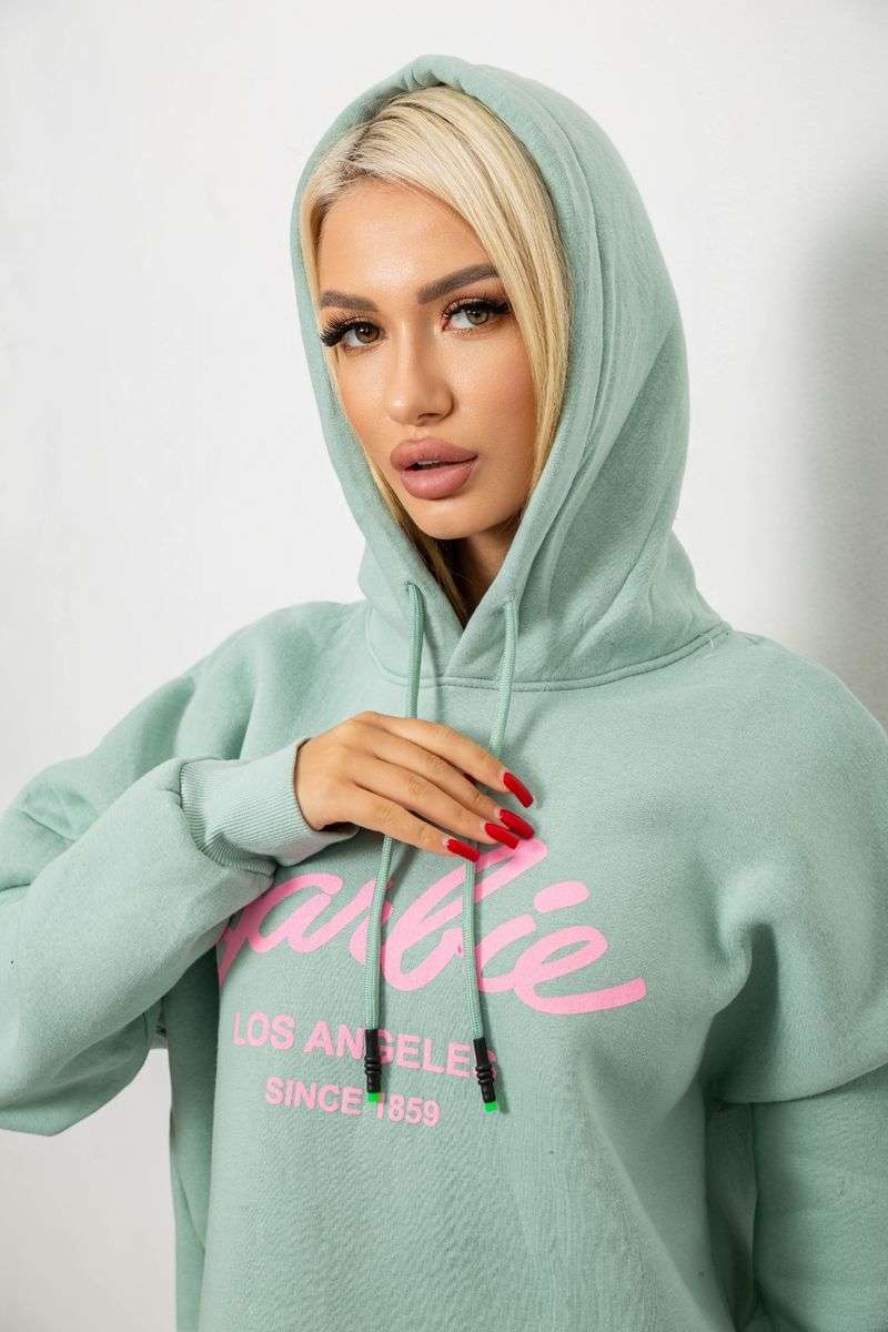 Худи женский утепленный, цвет оливковый, 244RK707 — изображение 5