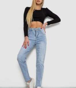 Джинсы женские тонкие летние, цвет голубой, 244R8615-1