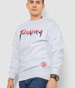 Батник мужской на флисе, цвет белый, 247R016