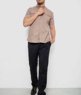 Рубашка мужская однотонная, цвет мокко, 214R6917-2