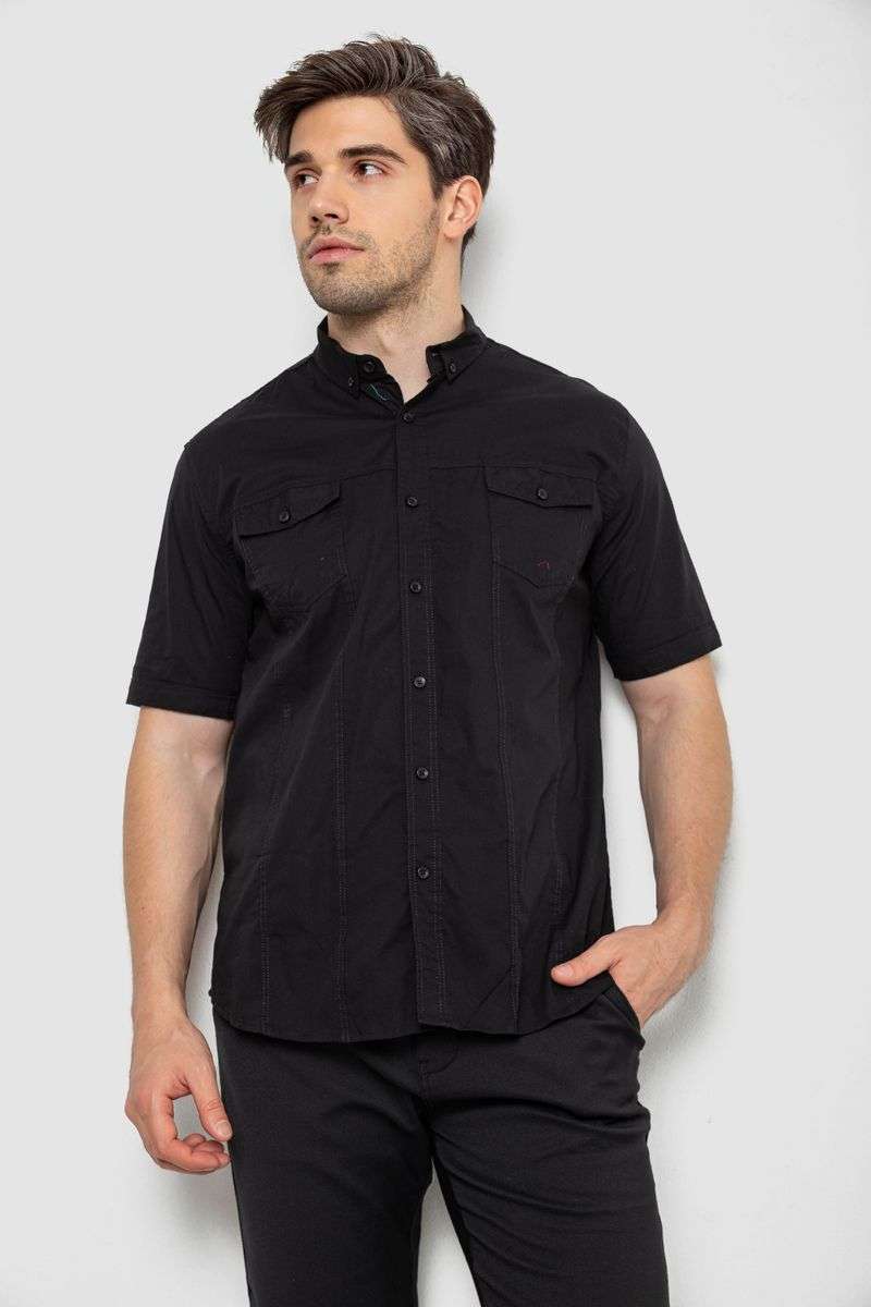 Рубашка мужская однотонная