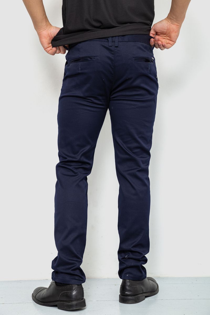 Брюки мужские классические, цвет темно-синий, 244R6607 — изображение 4