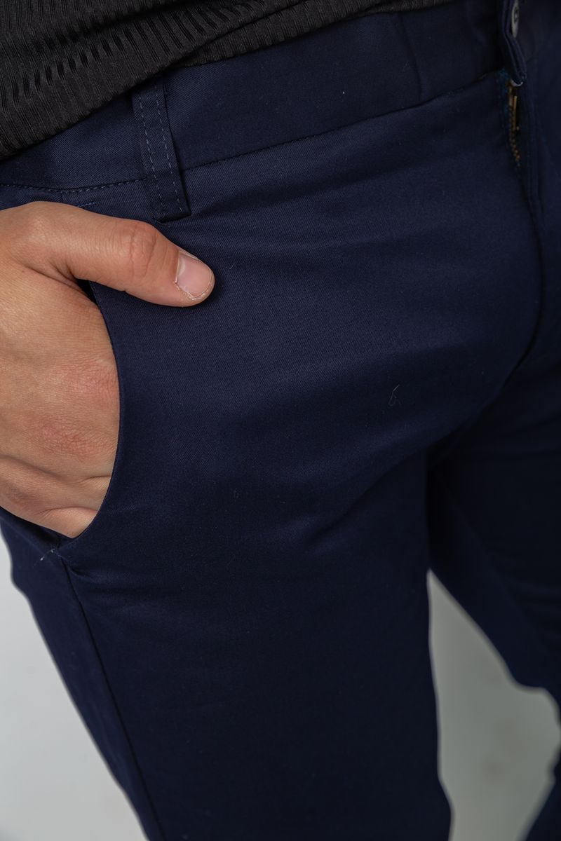 Брюки мужские классические, цвет темно-синий, 244R6607 — изображение 5