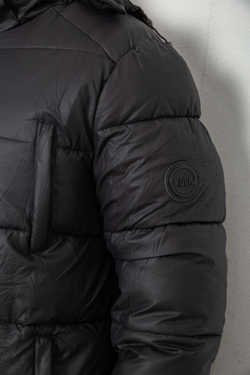 Куртка мужская зимняя удлиненная, цвет черный, 244RH76-10 — изображение 6