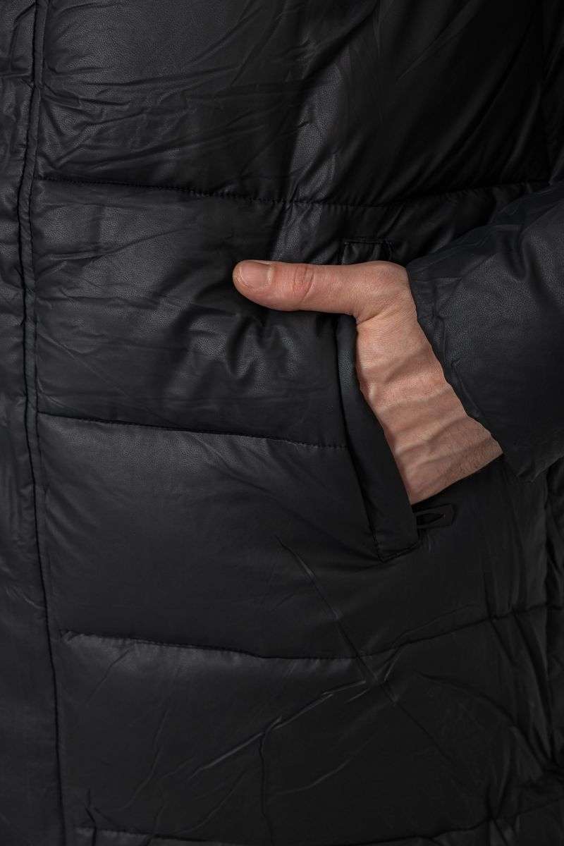 Куртка мужская зимняя удлиненная, цвет черный, 244RH76-10 — изображение 7