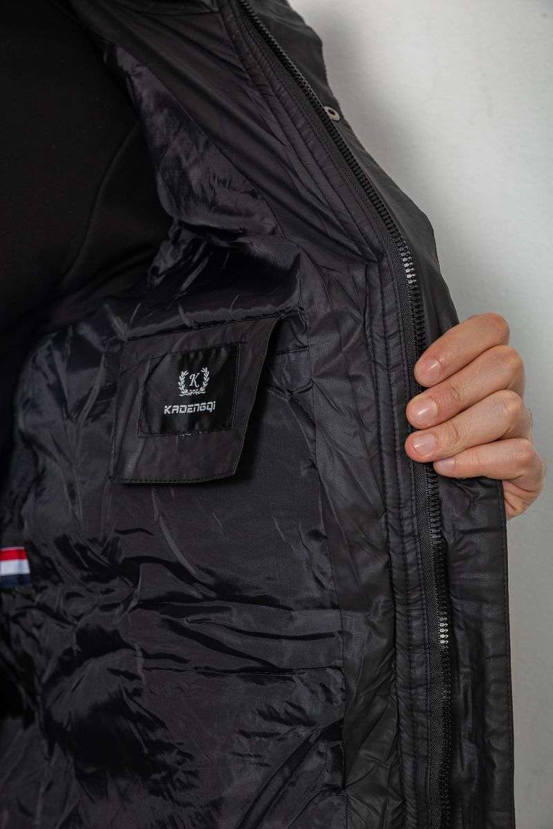 Куртка мужская зимняя удлиненная, цвет черный, 244RH76-10 — изображение 9