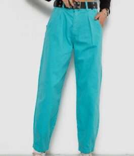 Джинсы женские баллоны, цвет бирюзовый, 250R00276