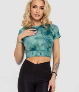 Футболка-топ женская, цвет зеленый, 238R58262