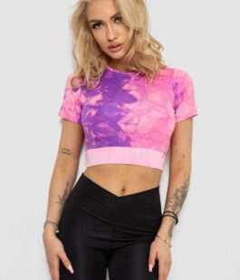 Футболка-топ женская, цвет розово-сиреневый, 238R58262