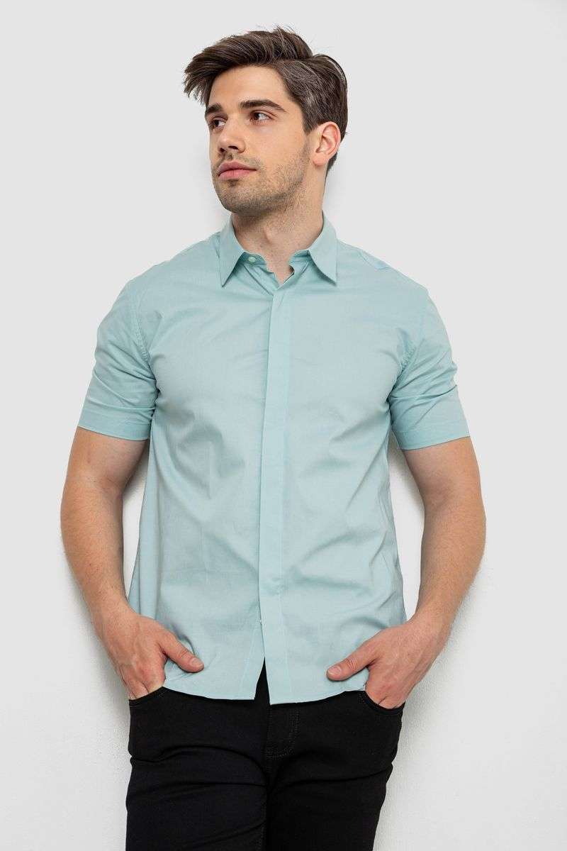 Рубашка мужская однотонная