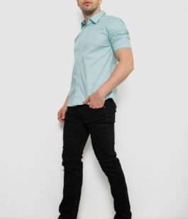 Рубашка мужская однотонная, цвет оливковый, 214R6917-3