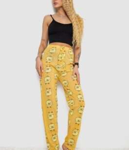 Штаны женские домашние, цвет желтый, 238R58009