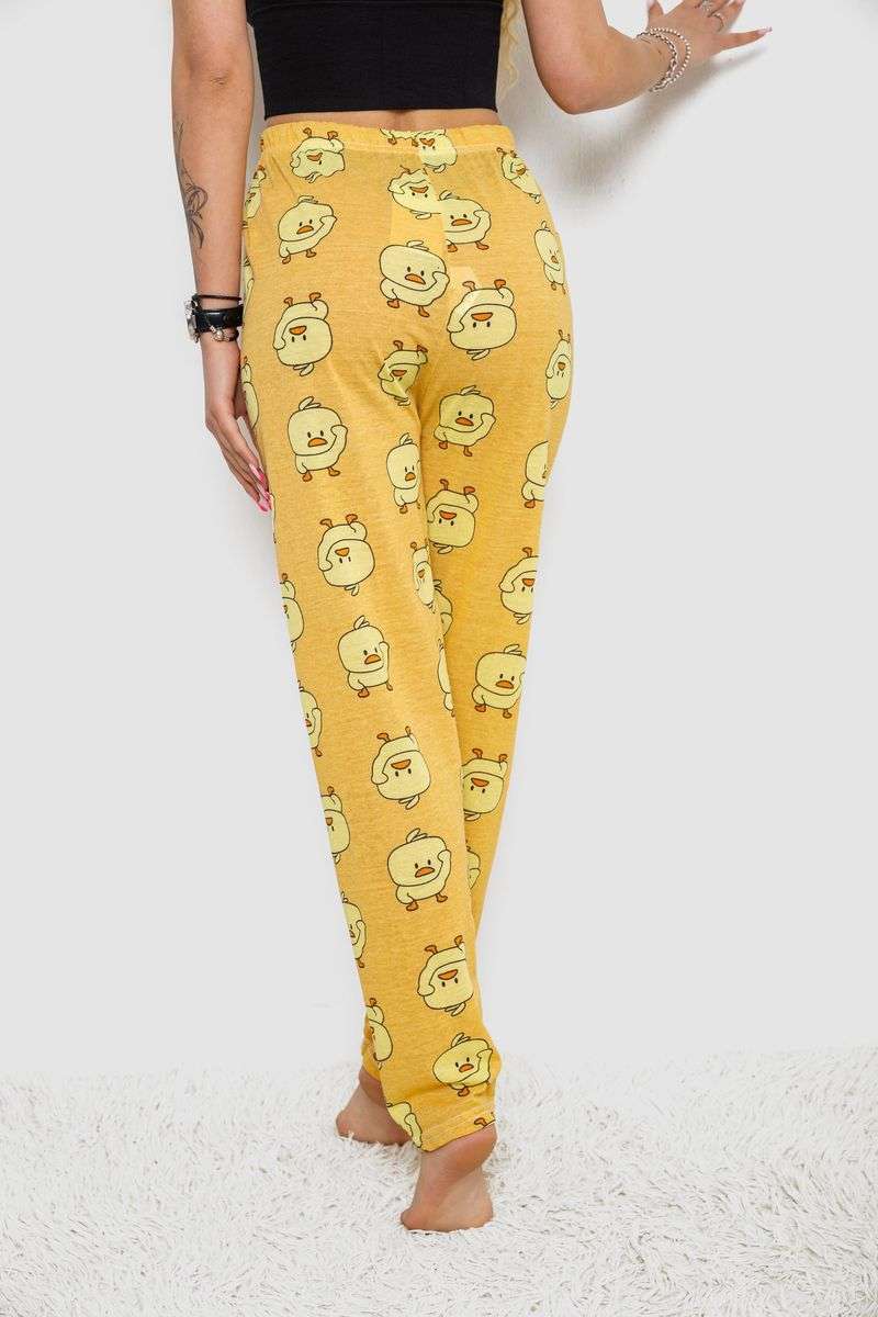 Штаны женские домашние, цвет желтый, 238R58009 — изображение 4
